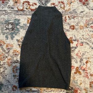 a new day Black Sleeveless Mock Neck Knit Top